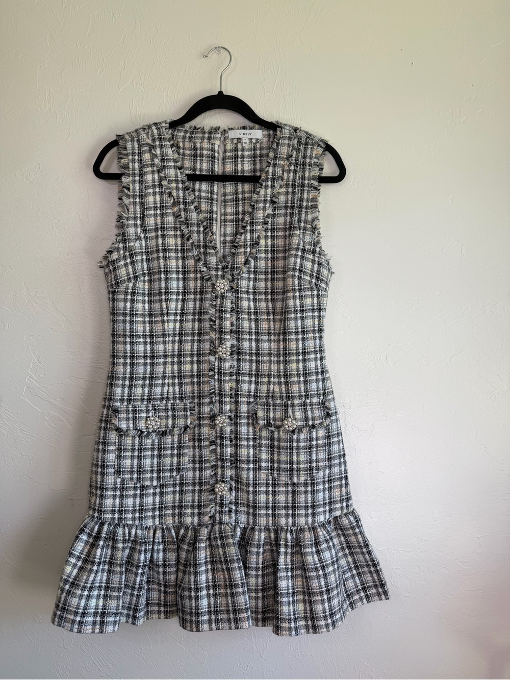 Likely Franco plaid Mini Dress Size 6 - Picture 6 of 10